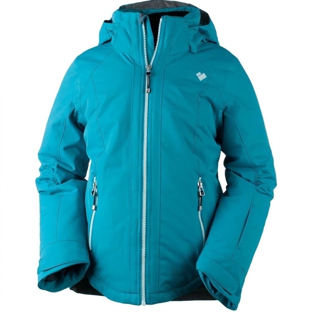 Obermeyer Kenzie Ski Jacket Girls M 10-12 Years Turquoise Winter Coat School
